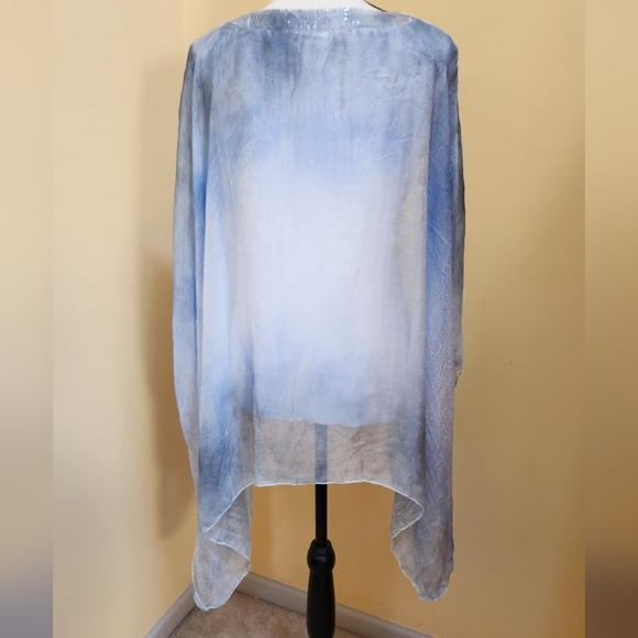 Beautiful India Boutique 'watercolor' flowy tunic top ~ One Size - Picture 3 of 8